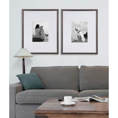 DesignOvation Gallery Wood Wall Picture Frame, Set of 2