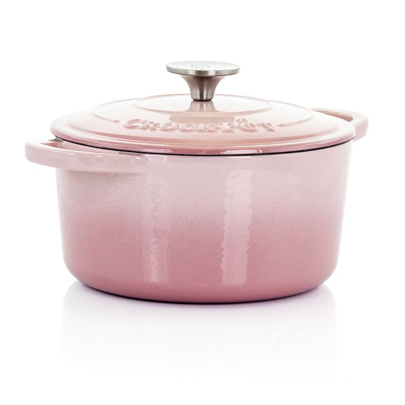 3 Quart Enameled Cast Iron Dutch Oven in Cherry Blossom - Pink
