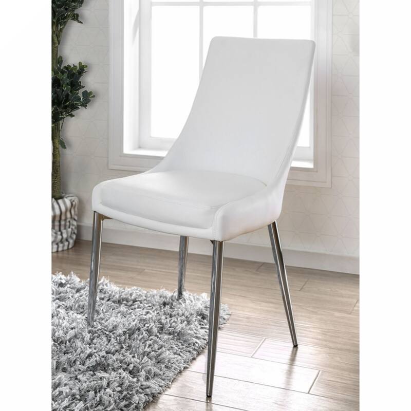 Set of 2 Leatherette Dining Chairs