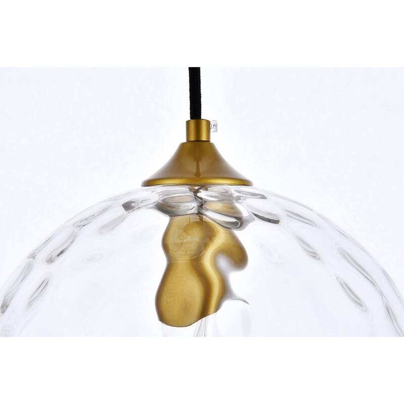 Chloe 10-inch Metal and Glass Light Pendant - 10 Inch