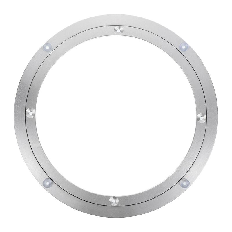 10 Inch Lazy Susan Aluminum Rotating Turntable Bearing Swivel Plate Dining Table - Silver - 10 inch