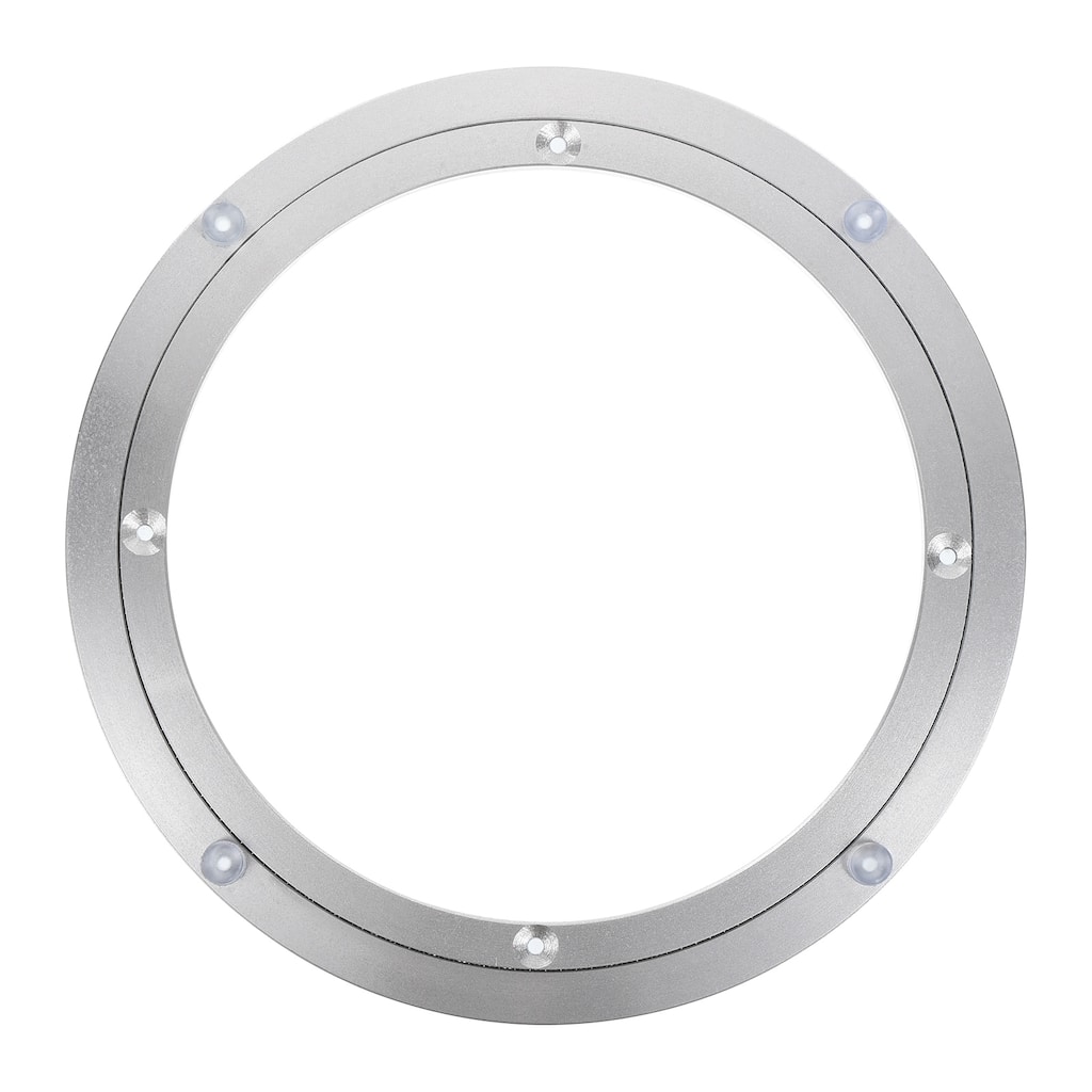 10 Inch Lazy Susan Aluminum Rotating Turntable Bearing Swivel Plate Dining Table - Silver - 10 inch
