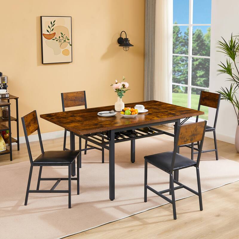 Folding Dining Table - 1.2" Thick Table Top - Versatile for Dining and Living Rooms