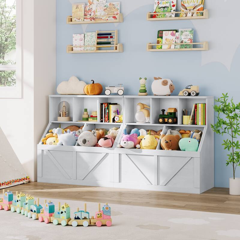 Kids Toy Storage Organizer, Kids Bookshelf and Toy Storage