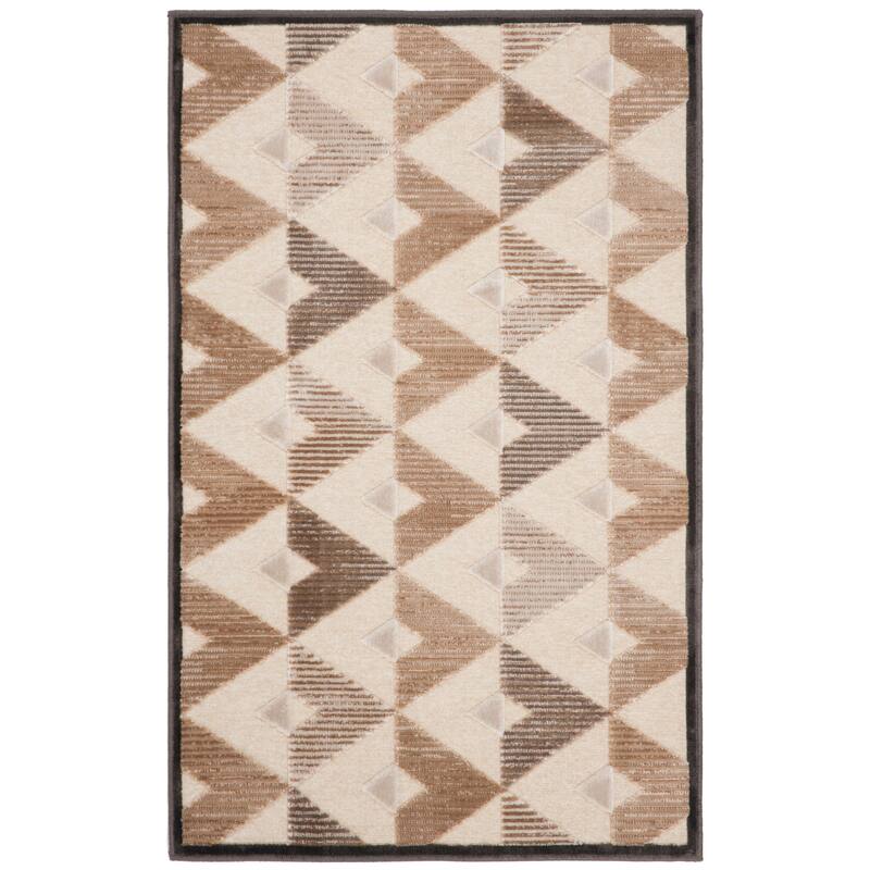 SAFAVIEH Paradise Smadar Modern Viscose Rug - 2'7" x 4' - Soft Anthracite/Cream - Rectangle