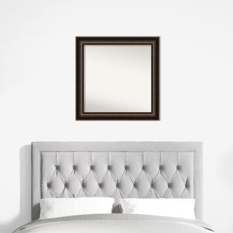 Villa Oil Rubbed Bronze Non-Beveled Wood Framed Wall Mirror - Villa Oil Rubbed Bronze