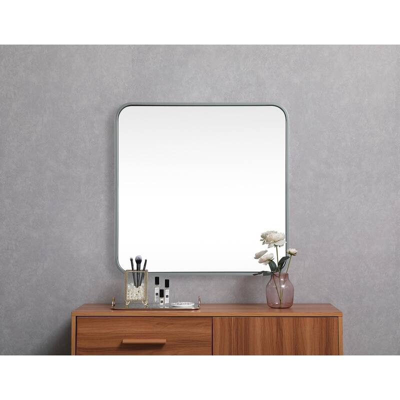 Indigo Home Soft corner metal square mirror 24x24 inch