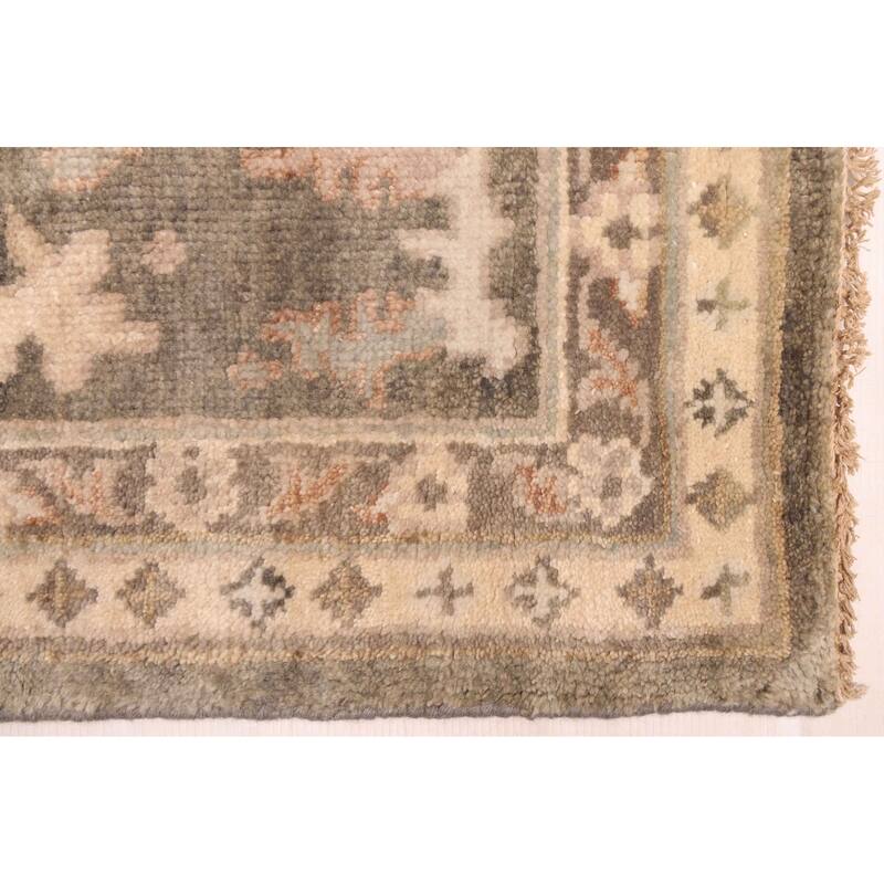 ECARPETGALLERY Hand-knotted Modern Oushak Dark Grey Wool Rug - 10'0 x 13'11