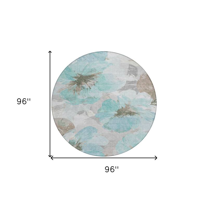 HomeRoots Floral Transitional Rectangle Outdoor Rug