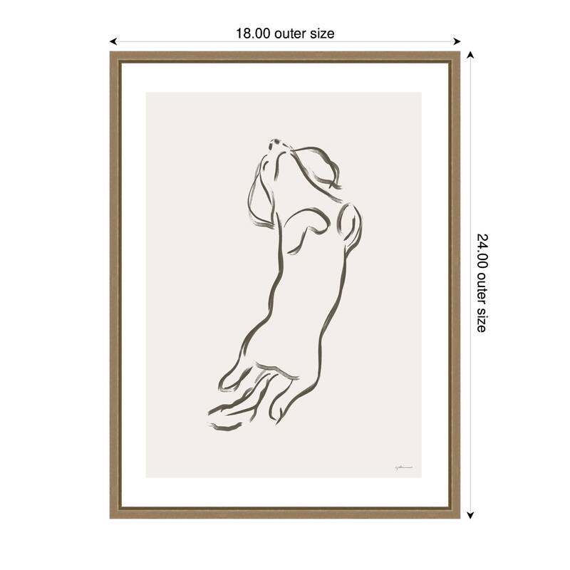 Kate and Laurel Dachshund Dog by Gabrielly Guedes Framed Canvas Wall Art Print