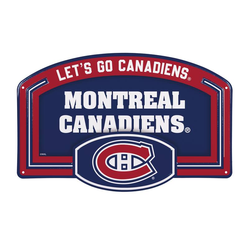 Montreal Canadiens Embossed Steel Wall Sign, 11" x 17"