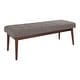 preview thumbnail 18 of 16, Carson Carrington Kristinehamn Bench with Coffee Finish Legs Grey