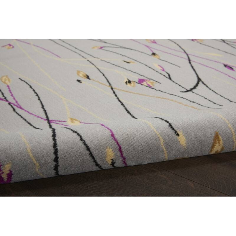 Luwo Power Loomed Geometric Floral Traditional Area Rug By HomeRoots - 96' X '96' X '0.5