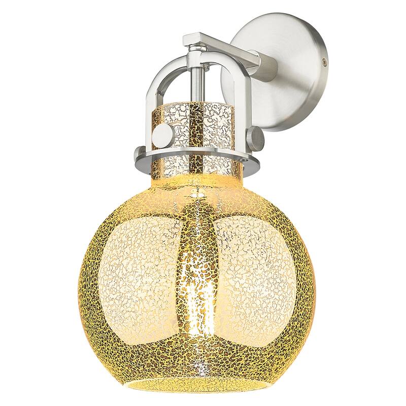 Innovations Lighting 410-1W-G410-8ME Newton Sphere 14" Tall Bathroom - Brushed Satin Nickel