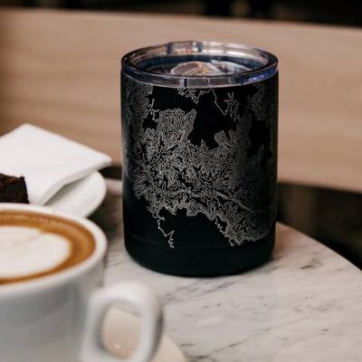 Philadelphia - Pennsylvania Map Insulated Cup In Matte Black by Daily Boutik