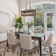 preview thumbnail 9 of 27, LALUZ Farmhouse 5-Light Rectangle Wood Chandelier Rustic Island Lights for Dining Kitchen Island