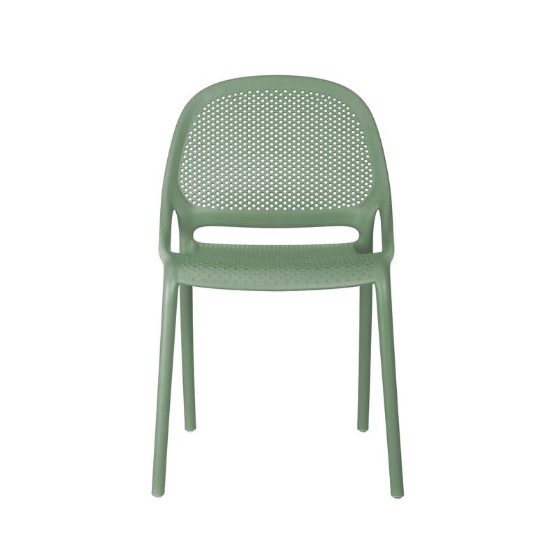 Shay Stackable Plastic Chair for Indoors or Outdoors - Set of 2