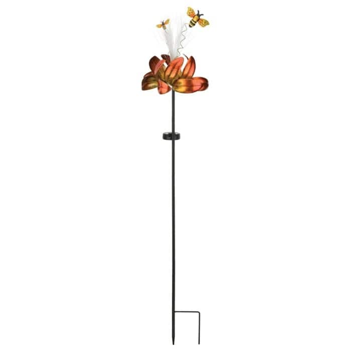 Sparkle Solar Spinner Stake - Bee