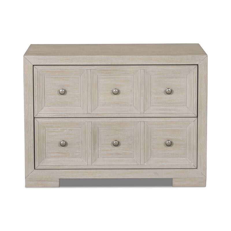 Furniture of America Durem Modern Classic Wood 2-Drawer Oversized Nightstand with USB Ports (Set of 2)