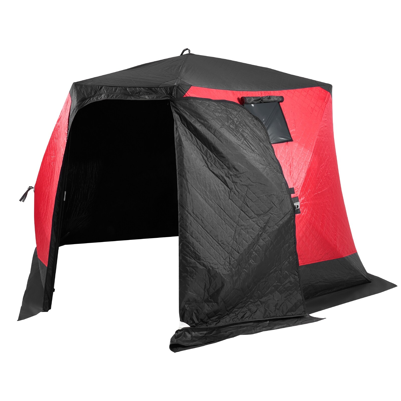 VEVOR Portable Ice Shelter 3 4 Person Insulated Pop Up Ice Fishing Tent 35 Square Feet Fishable Area Thermal Ice Shanty for Winter Fishing Ice
