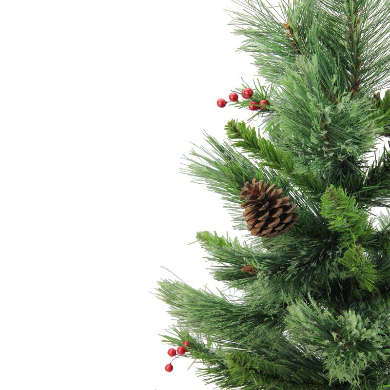 Mixed Cashmere Berry Pine Medium Artificial Christmas Tree - 24" - Unlit - 2 Foot