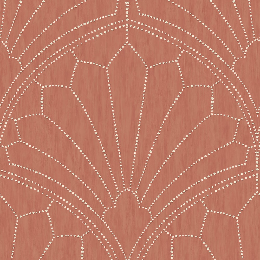 Seabrook Designs Boho Rhapsody Scallop Medallion Unpasted Wallpaper