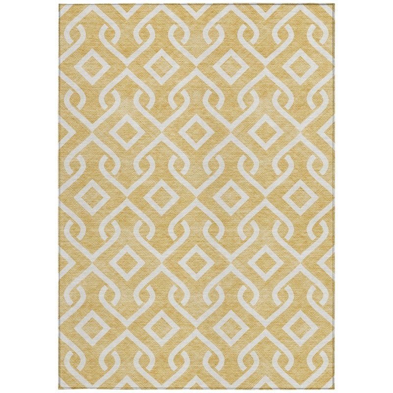 HomeRoots Geometric Transitional Rectangle Outdoor Rug