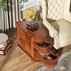 preview thumbnail 2 of 8, Solid Wood Chairside End Table, Two-Drawer Narrow Side Table Slim