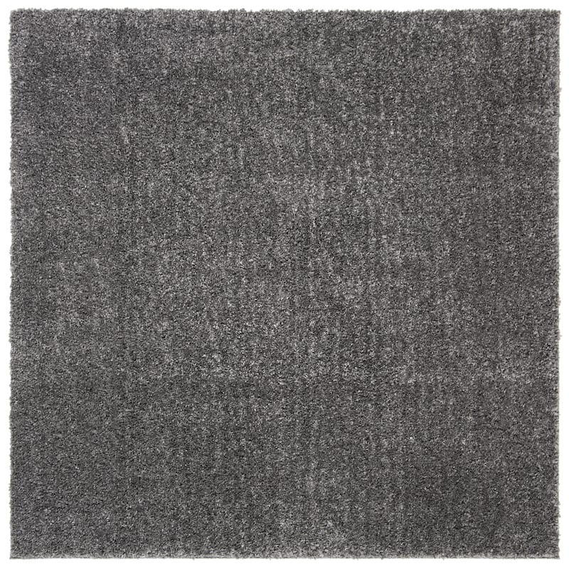 SAFAVIEH August Shag Solid 1.2-inch Thick Area Rug - 6'7" Square - Grey