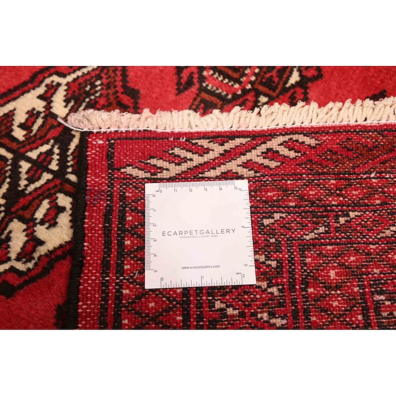 ECARPETGALLERY Hand-knotted Teimani Red Wool Rug - 3'2 x 4'10