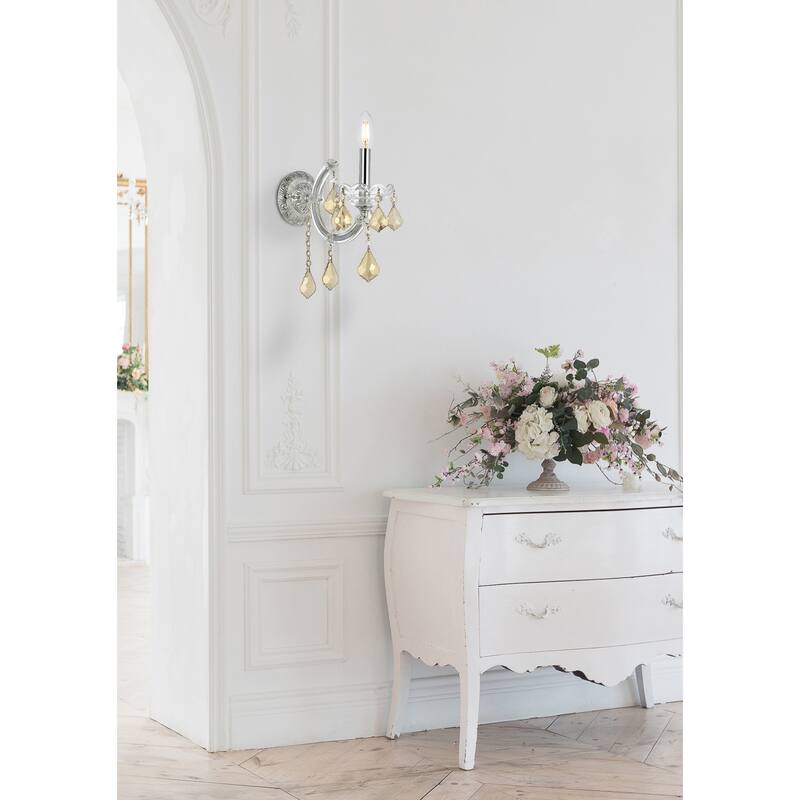 Elegant Lighting 2800W1-GT/RC Maria Theresa 12" Tall Wall Sconce with