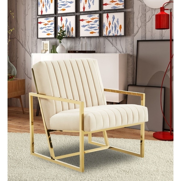 Accent chair 2025 with gold frame