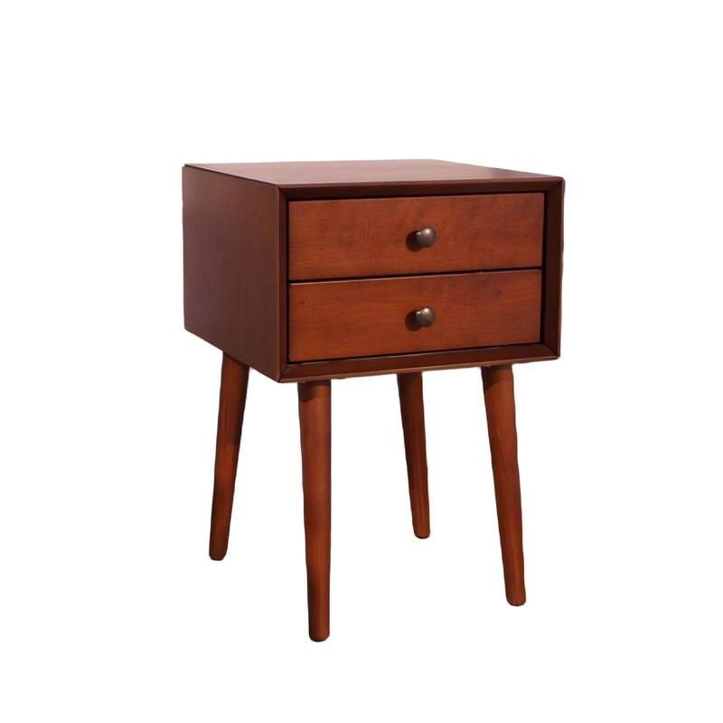 Nightstand with 2-Drawers, Small Side End Table with Storage