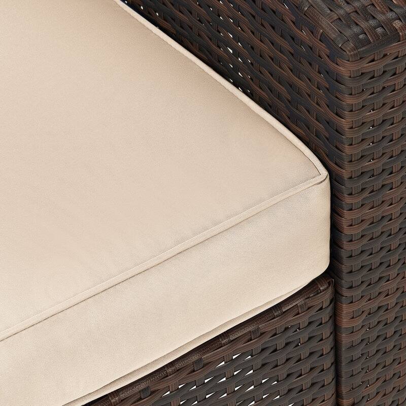 6-Piece Outdoor Wicker Patio Conversation Set