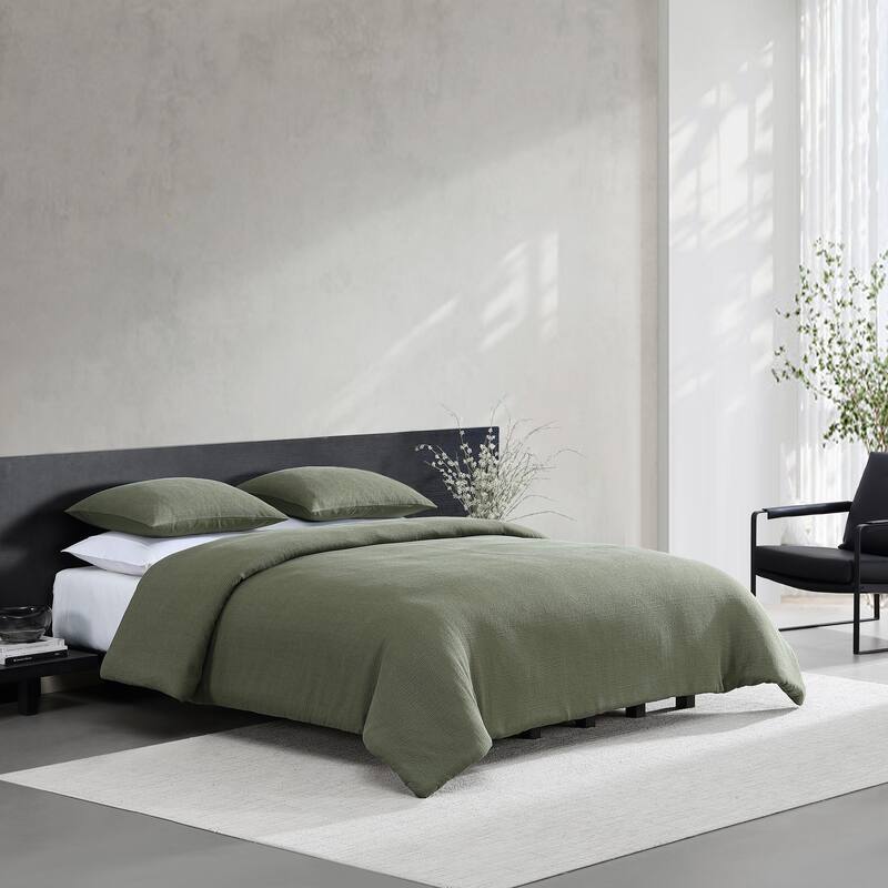 Vera Wang Carved Lines Green Comforter Set
