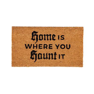 "Home is Where You Haunt it" Halloween Coir Door Mat