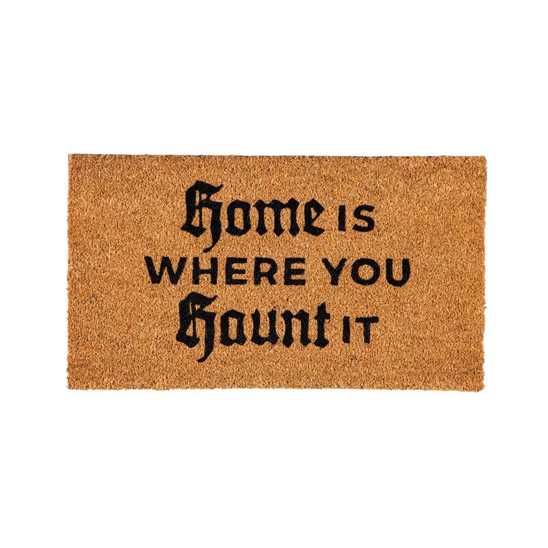 16 in. x 28 in. Coir Halloween Greeting "Home is Where You Haunt It" Door Mat