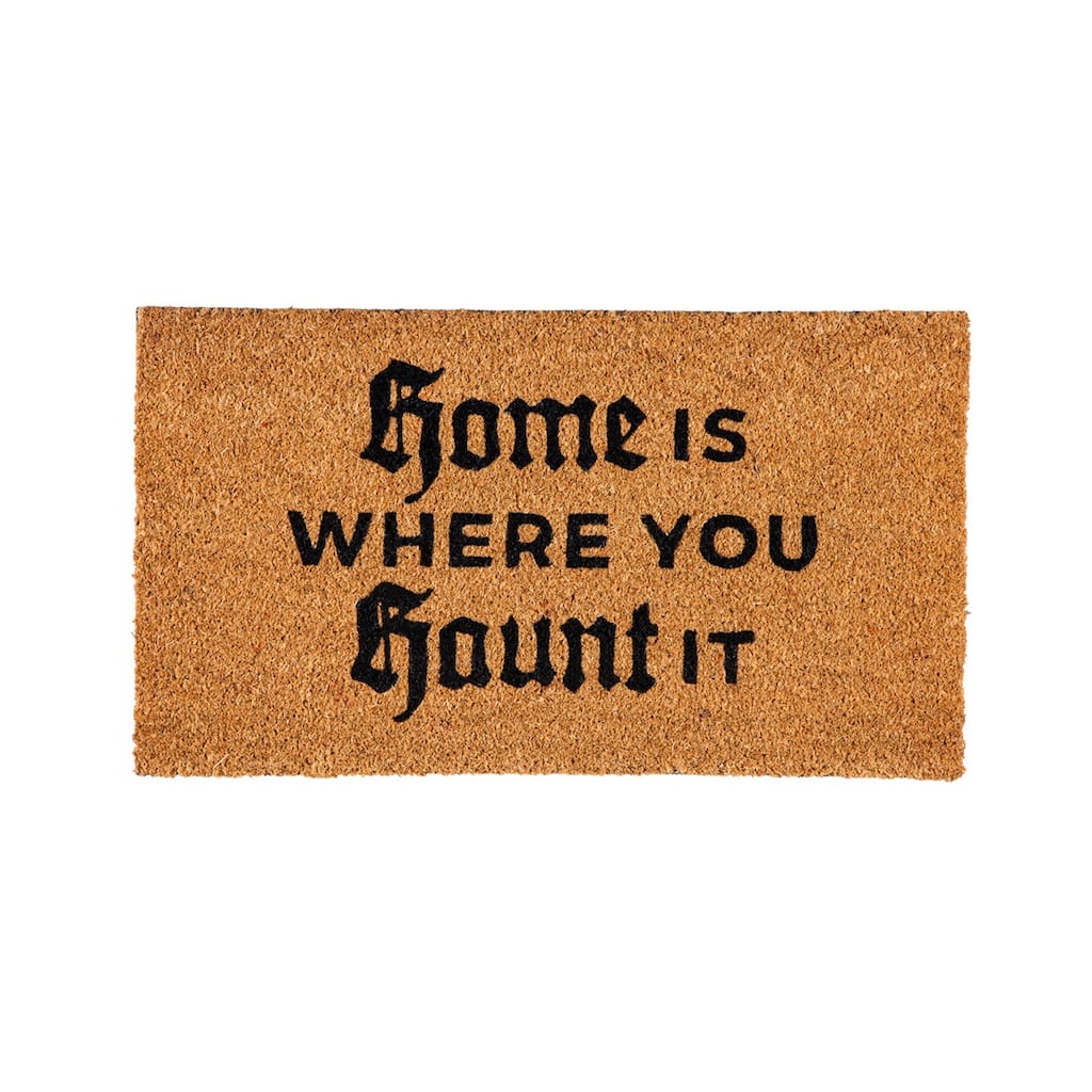 16 in. x 28 in. Coir Halloween Greeting "Home is Where You Haunt It" Door Mat