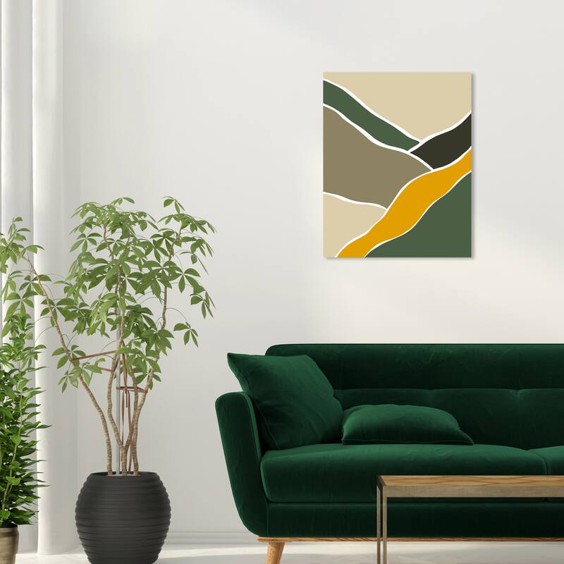 Wynwood Studio Canvas Abstract Up there in the Hills Brown Modern & Contemporary Wall Art Canvas Print - 20 x 24