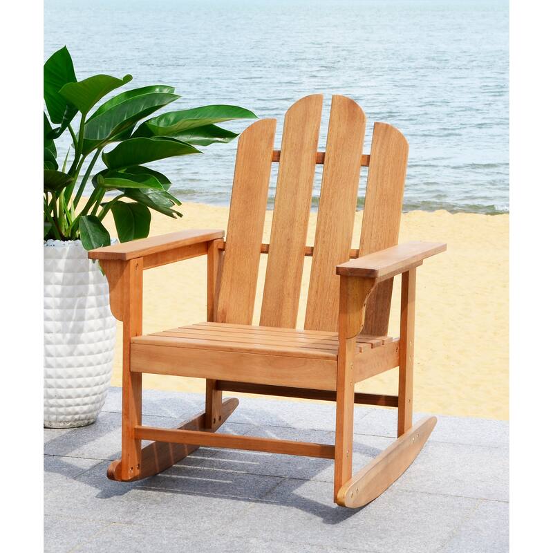 SAFAVIEH Outdoor Frida Rocking Chair - 28W x 37D x 34H - Natural