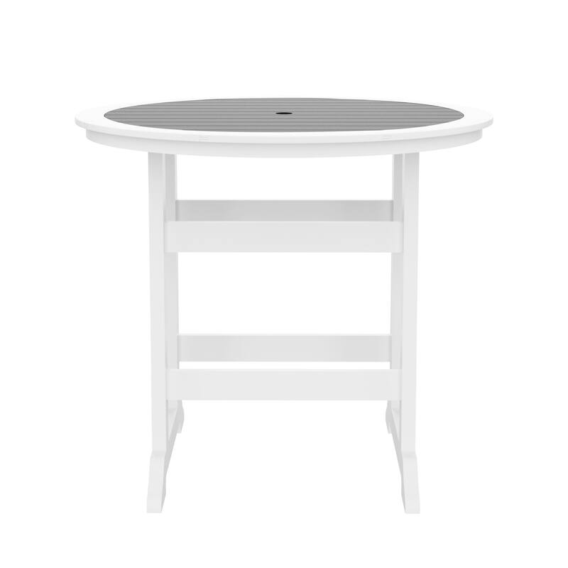 Outdoor Patio Recycled Plastic Round Dining Table Bar Table