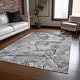preview thumbnail 52 of 84, Machine Washable Indoor/ Outdoor Abstract Chantille Rug 10' x 14' - Pewter