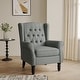 preview thumbnail 55 of 76, Button-Tufted Accent Chair Wingback Armchair - 38"H Gray