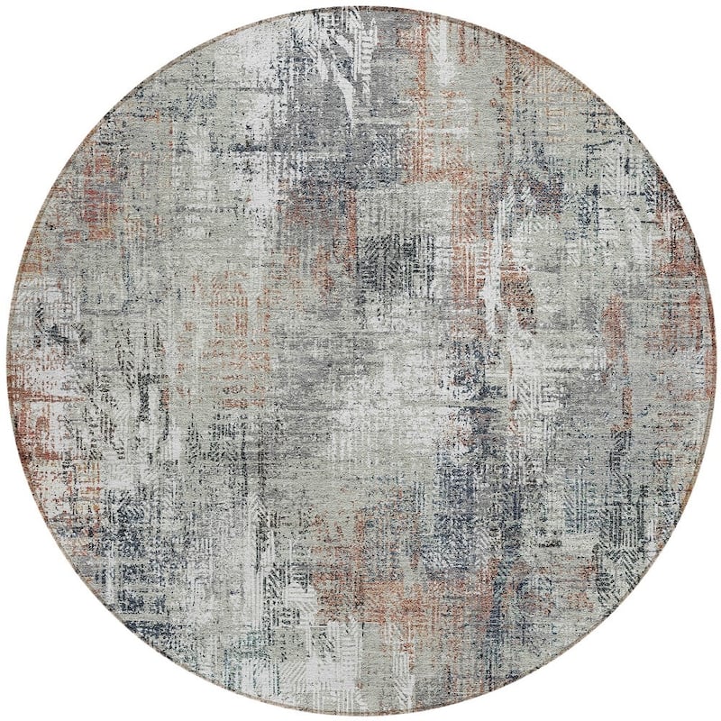 HomeRoots Abstract Transitional Rectangle Outdoor Rug