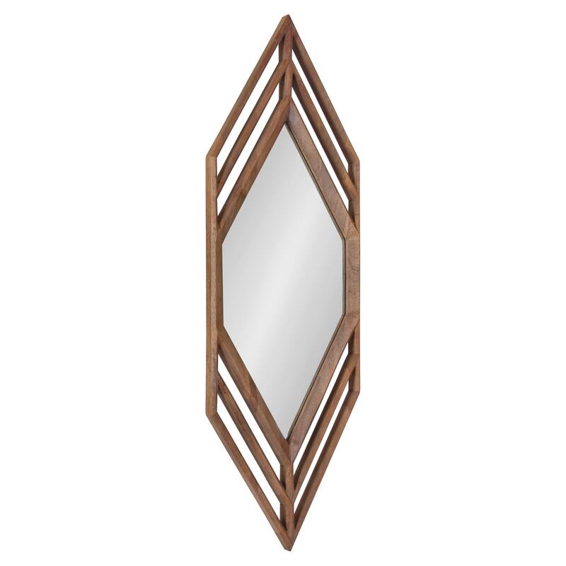 Kate and Laurel Vayga Framed Wall Mirror - 14x42 - Natural
