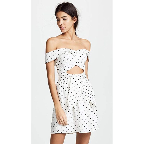 ivory polka dot dress