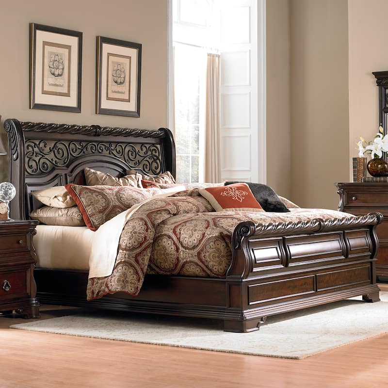 Liberty Furniture Arbor Place Sleigh Bed, Dresser & Mirror, Chest, Night Stand - California King, King or Queen - Bed, Dresser, Mirror, Nightstand - California King