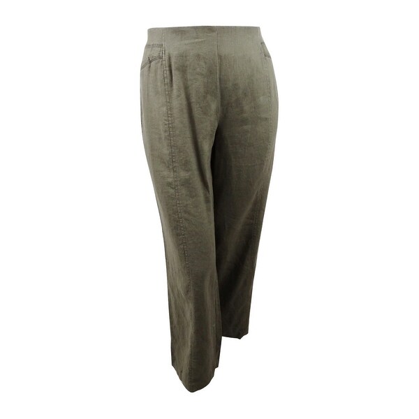 plus size wide leg khaki pants