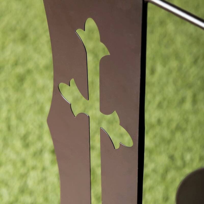 Cross Laser Cut Garden Flag Stand