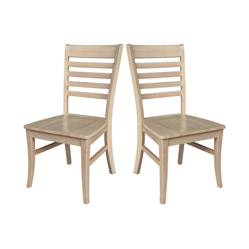 International Concepts Solid Wood Roma Ladderback Dining Chairs, Set of 2 - Set of 2 - Honey - Dining Height